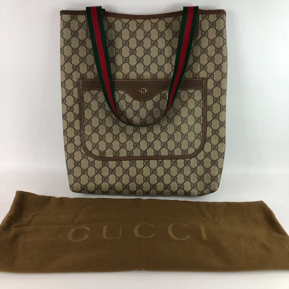 Sherry Line Gucci Beige and Brown Tote Bag